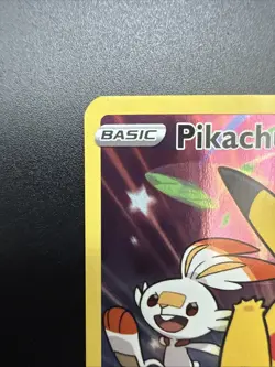 Pokemon TCG Pikachu SWSH020 Sword & Shield Black Star Promo Full Art Holo - NM - Image 4