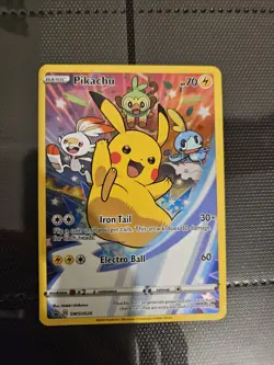 Pokemon TCG Pikachu Sword & Shield Swsh020 Holo Promo - Image 1