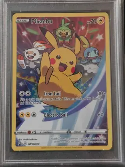 Pokemon TCG Pikachu PSA 10 Sword & Shield Swsh020 Holo Promo Figure Collection - Image 3