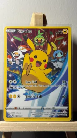 Pokemon TCG Pikachu Sword & Shield SWSH020 Holo Promo - Image 1