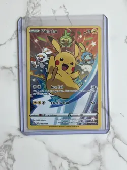 Pokemon TCG Pikachu Full Art SWSH020 Sword & Shield Black Star Promo Holo - Image 1