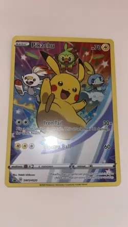 Pokemon TCG Pikachu Sword & Shield Swsh020 Holo Promo - Image 1