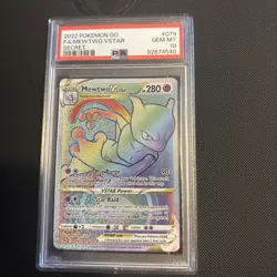 Pokemon TCG Mewtwo VSTAR Secret Rare Card 079/078 Pokemon Go PSA 10 - Image 1