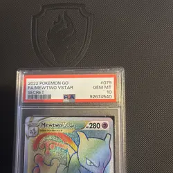 Pokemon TCG Mewtwo VSTAR Secret Rare Card 079/078 Pokemon Go PSA 10 - Image 2