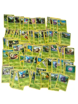 100~ Grass Pokemon Card Lot - Bulk Lot Common/Uncommon + Holos - Image 1
