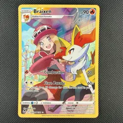 Pokemon TCG Braixen TG01/TG30 Silver Tempest Trainer Gallery Holo Rare Card - Image 1