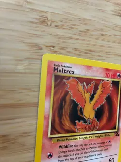 Moltres 27/62 Fossil Regular non holo MP Pokemon TCG card - Image 3