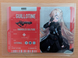 Bandai Goddess of Victory NIKKE Metallic Pass Vol 1 Card - Guillotine - Image 2