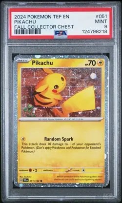 PSA 9 MINT Pikachu Cosmos Holo Collector Chest Promo Pokemon Card 051/162 - Image 1