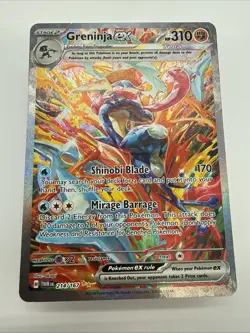 Greninja EX 214/167 Twilight Masquerade Secret Rare Holo Pokemon Card NEAR MINT - Image 1