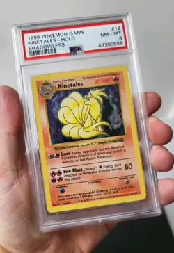 Ninetales 12/102 SHADOWLESS - Base Set *PSA 8 - NM-MT* Holo Rare Pokemon Card - Image 4