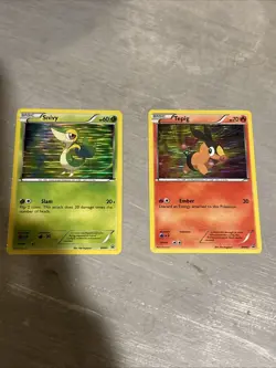 Pokemon Cards Black and White Black Star Promos Snivy BW01 Tepig BW02 - Image 1