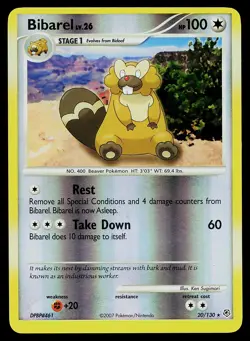 Pokemon Card - Bibarel Diamond and Pearl 20/130 Rare Reverse Holo - Image 1