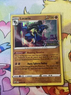 Lucario - SWSH186 - Pokemon Sword & Shield Promo PreRelease Holo Rare Card NM - Image 1