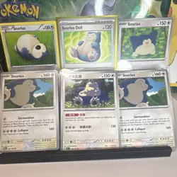 Pokemon TCG Snorlax & Snorlax Doll Trainer Regular 6-Card Mixed Lot Pokemon GO - Image 1