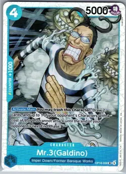 Mr.3(Galdino) OP16-056 SR The Time of Battle - One Piece Card - NM - Image 1