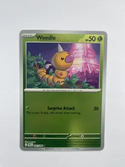001/086 Weedle : Reverse Holo Card : Chaos Rising : Pokemon Trading Card Game - Image 1