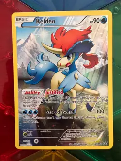 Pokemon Keldeo #XY118 Generations Ultra Rare Full Art Holo Promo Card Black Star - Image 1