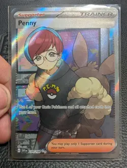 Penny 239/198 Scarlet & Violet Base Set Full Art Ultra Rare Holo Pokemon Card - Image 1