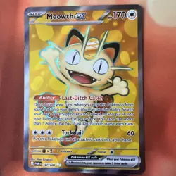 Meowth ex 107/088 Full Art Pokemon Card Perfect Order NM - Image 4