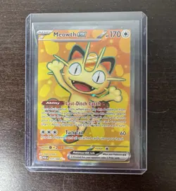Pokemon TCG Meowth ex 107/088 Full Art Ultra Rare Perfect Order NM - Image 4