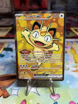 🔥 2026 POKEMON MEOWTH EX FULL ART# 107/088 MEGA EVOLUTION PERFECT ORDER - Image 1