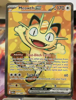 Pokemon Meowth ex 107/088 Perfect Order Holo Full Art Ultra Rare - Image 1