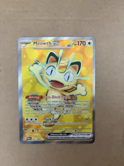 2026 Pokemon Perfect Order Meowth ex 107/088 Ultra Rare Full Art Holo - Image 1