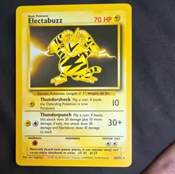Pokemon TCG Base Set Electabuzz 20/102 Unlimited Regular Rare Card Nm Near Mint - Image 1