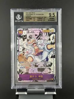 One Piece Monkey D. Luffy OP05-119 KOR Manga Art SEC Foil BGS 9.5 GEM MINT - Image 1