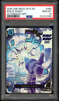 Boeuf Burst Alternate Art - 2025 One Piece OP12 Legacy of the Master #060 PSA 10 - Image 1