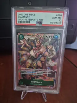 🔥💎🔥 2023 One Piece Kingdoms of Intrigue 028 Diamante Alt Art PSA 10 🔥💎🔥 - Image 1