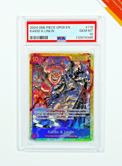 One Piece PSA 10 Kaido & Linlin #OP08-119 Two Legends Secret Rare 2024 English - Image 1