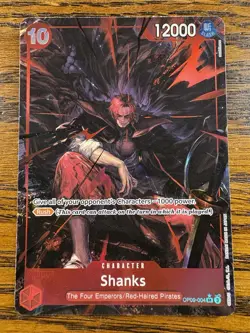 One Piece TCG Shanks OP09-004 SR Alt Art Emperors in the New World English - NM- - Image 1