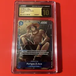 Bandai CGC Pristine 10 Portgas D. Ace P-074 Tin Pack Vol.2 2026 Foil - Image 1