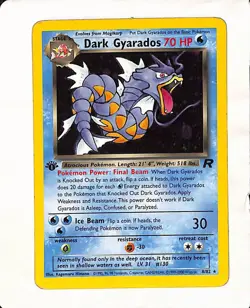 Dark Gyarados 8/82 1st Edition Team Rocket Holo Rare Pokemon TCG - Image 1