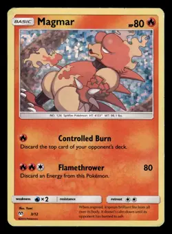 Magmar 3/12 Holo Rare 2019 Mcdonald's Promo Pokemon Card - 2 - Image 1