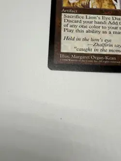 LION'S EYE DIAMOND MAGIC THE GATHERING MTG MIRAGE SET RARE Artifact 1996 VINTAGE - Image 3