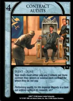 Dune CCG THUNDER AT TWILIGHT chpt 2 CONTRACT AUDITS M/GEM MINT Top Shelf Card - Image 1
