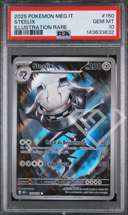 Pokemon Card Steelix 150/132 Illustration - MEG Mega Evolution PSA 10 Italian - Image 1