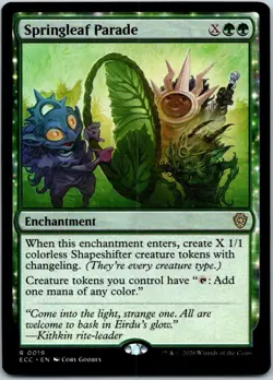 Springleaf Parade 19 Rare Commander: Lorwyn Eclipsed Magic: The Gathering NM - Image 1
