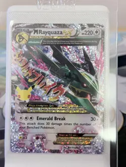 Pokemon TCG M Rayquaza EX 76/108 XY Ultra Rare Holo Mega EX HP 220 - Image 1