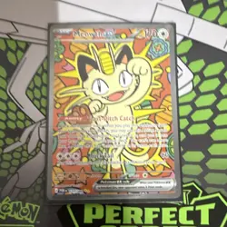 Pokemon TCG Meowth ex 121/088 Perfect Order Full Art Holo Rare English EX - Image 1