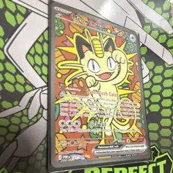 Pokemon TCG Meowth ex 121/088 Perfect Order Full Art Holo Rare English EX - Image 2