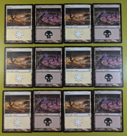 12 MURAL LAND Shadowmoor Plains #283 and Swamp #290 6 of Each Art MTG - Image 1