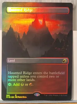 Mtg HAUNTED RIDGE BORDERLESS FOIL NM Innistrad Midnight Hunt 282 -Argo- - Image 1