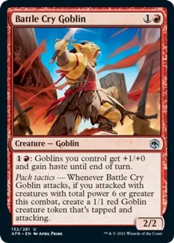 NM - Foil - Battle Cry Goblin - 132 - Adventures in the Forgotten Realms - Image 1