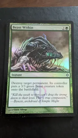 1 x Beast Within - Foil - New Phyrexia Magic Card - Image 1