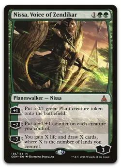 Nissa, Voice of Zendikar #138 (NM) Oath of the Gatewatch OGW Magic MTG - Image 1