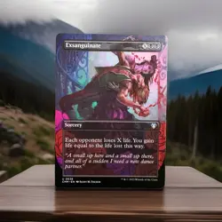 Exsanguinate MTG Commander Masters #0638 Borderless Foil Uncommon Black EN - Image 1